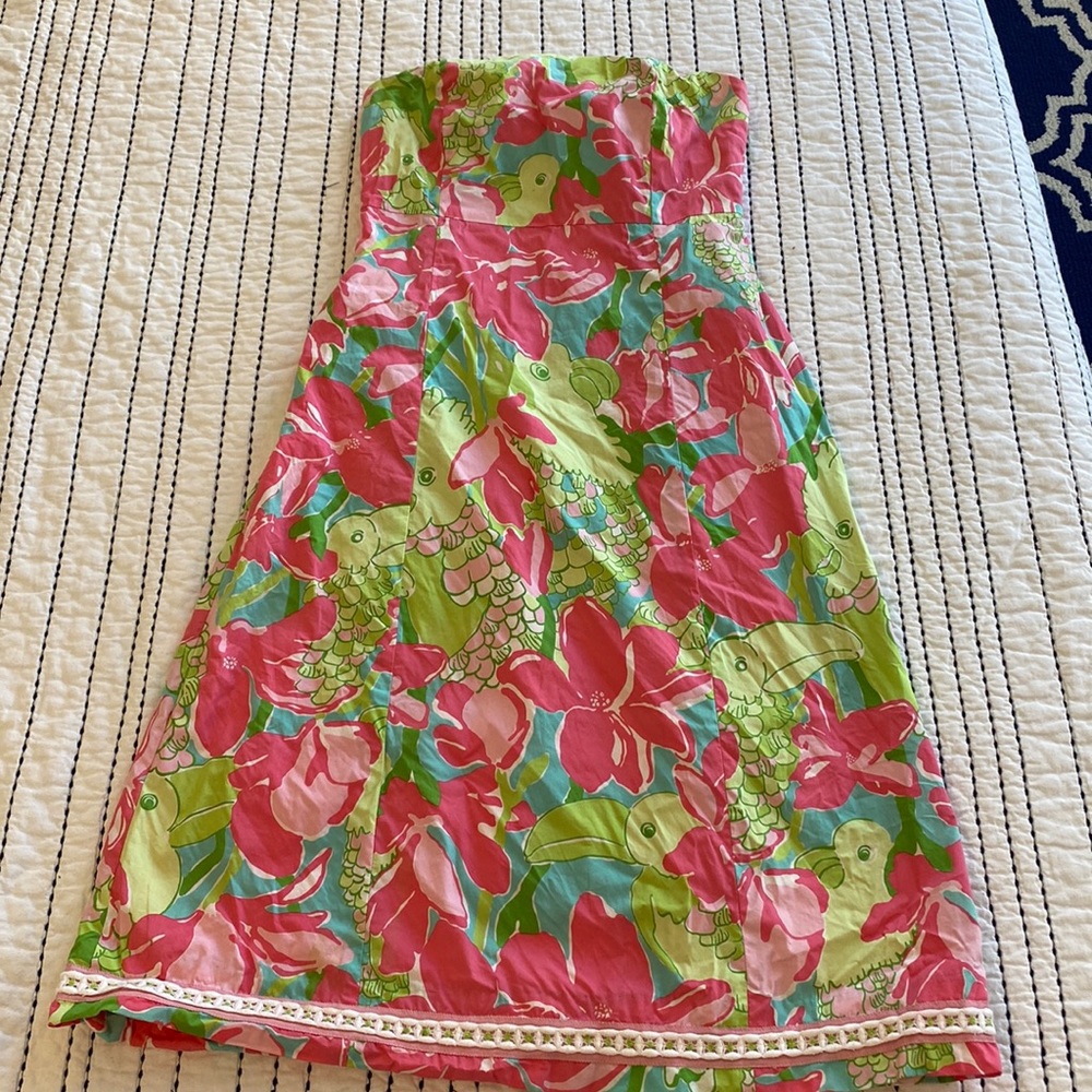 Lilly Pulitzer White Label Strapless Dress